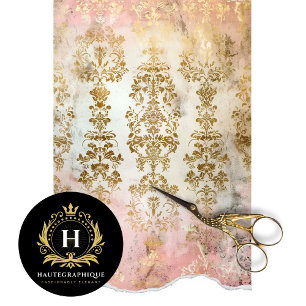 Papel De Seda Decoupage Francês Textura Rústica Floral Vintage