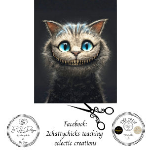 Papel De Seda Decoupage Gato Místico Olhos Azuis Brilhantes