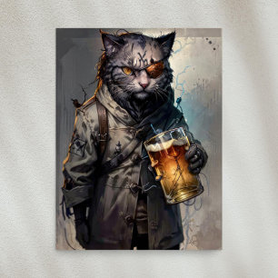 Papel De Seda Decoupage - Gato urbano desgarrado com penso no ol