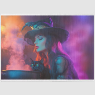 Papel De Seda Decoupage Good Witch Cozinhar Brewn Fumaça Colorid