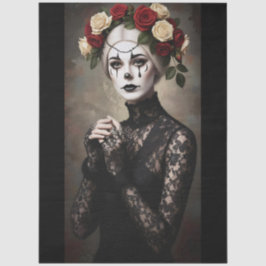 Papel De Seda Decoupage Gothic Rose Queen – Dark Romantic Art 