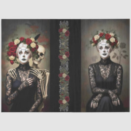 Papel De Seda Decoupage Gothic Rose Queen – Dark Romantic Art 