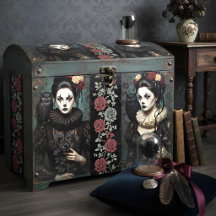 Decoupage Gothic Rose Queen – Dark Romantic Art 