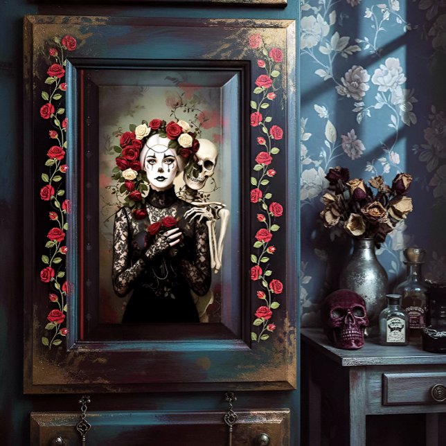 Papel De Seda Decoupage Gothic Rose Queen – Dark Romantic Art  (Criador carregado)