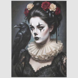 Papel De Seda Decoupage Gothic Rose Queen – Dark Romantic Art 