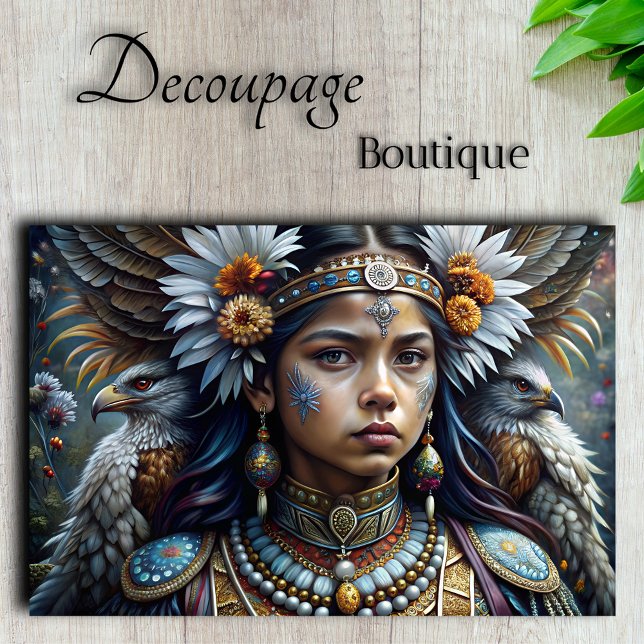 Papel De Seda Decoupage Guardião Místico (Mystic Guardian Decoupage Tissue Paper)