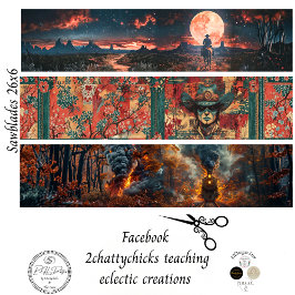 Papel De Seda Decoupage Handsaw 26x6" Western Designs 