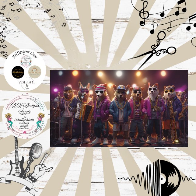 Papel De Seda Decoupage Hip Hop Dog Band Fur Feathers Funk  (Criador carregado)