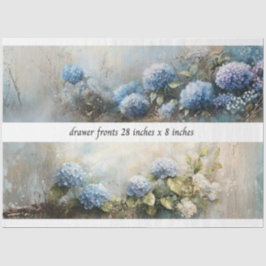 Papel De Seda Decoupage Hydrangea Flowers Drawer Fronts 29x8