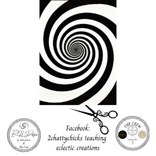 Papel De Seda Decoupage Ilusão Óptica Espiral Preto e Branco