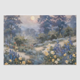 Papel De Seda Decoupage Jardim Encantado ao Luar