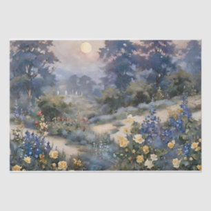 Papel De Seda Decoupage Jardim Encantado ao Luar