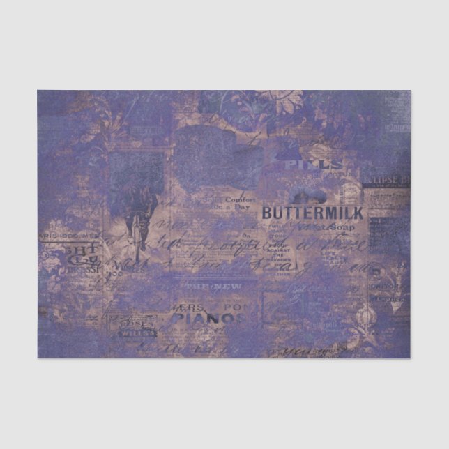 Papel De Seda Decoupage Lavanda Mística (Frente )