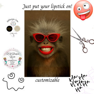 Papel De Seda Decoupage Macaco Personalizável Cabelo Selvagem e