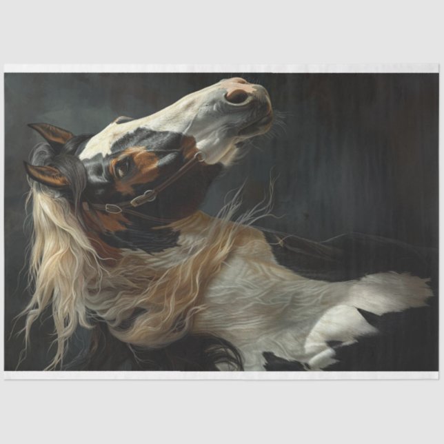 Papel De Seda Decoupage Maiestosa do Palomino em Corrente (Frente )