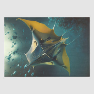 Papel De Seda Decoupage Maiestosa submarina Manta Ray Ocean