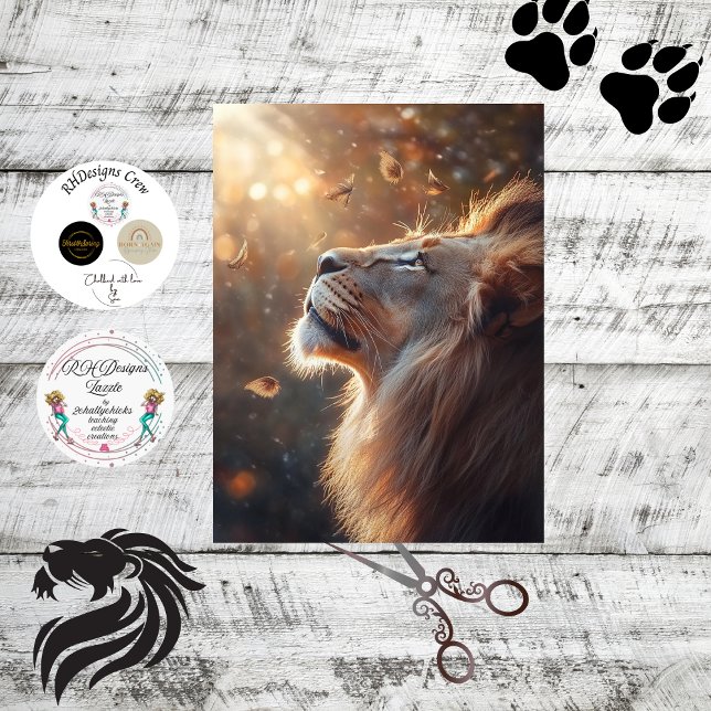 Papel De Seda Decoupage majestoso Lion Aariah Leão de Deus (Criador carregado)