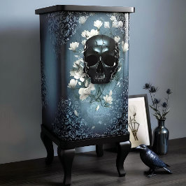 Papel De Seda Decoupage Midnight Skull with Magnolia
