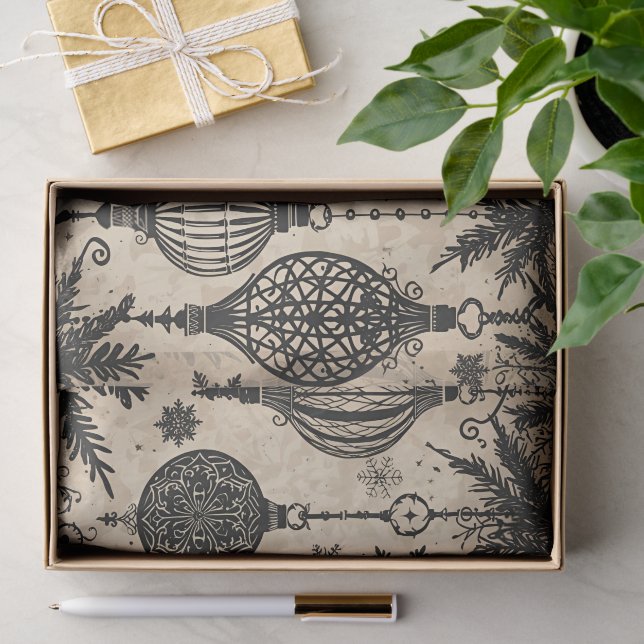 Papel de Seda Decoupage Natal Gótico (Presente)
