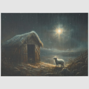 Papel De Seda Decoupage North Star Lamb Jesus Nascimento