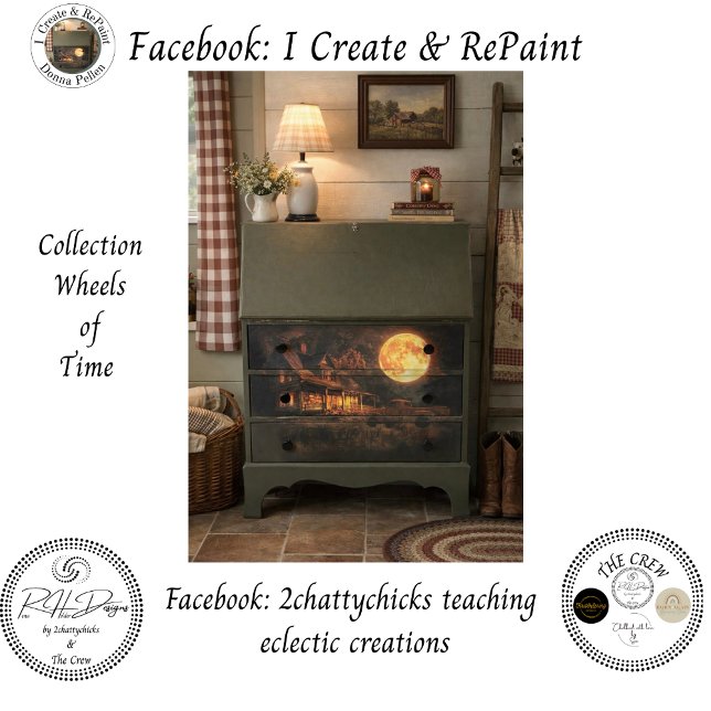 Papel De Seda Decoupage Nostalgic Rustic Farmhouse Moon  (Criador carregado)