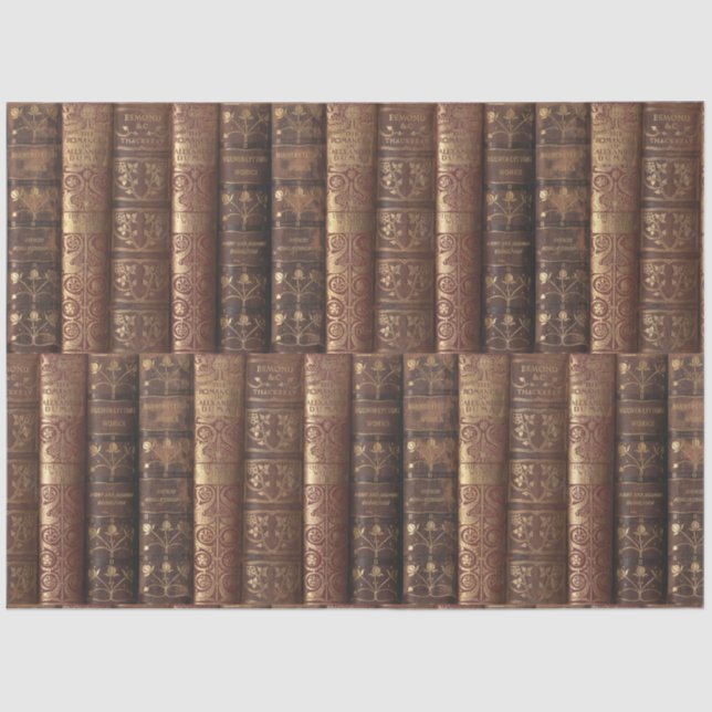 Papel De Seda Decoupage Old Book Spines (Heraldic) (Frente )