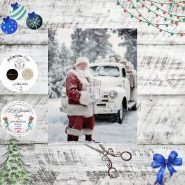 Papel De Seda Decoupage Papai Noel Branco Inverno Mágico 