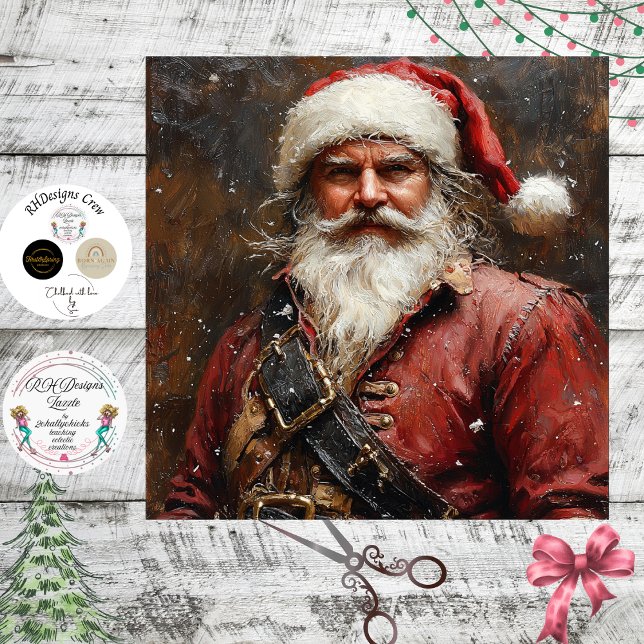 Papel De Seda Decoupage Papai Noel como um Pirata (Criador carregado)