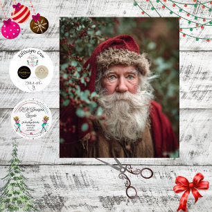Papel De Seda Decoupage Papai Noel Vintage Cena de Natal