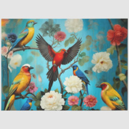 Papel De Seda Decoupage Paper Colorful Garden