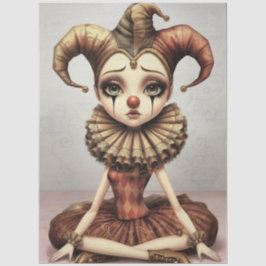 Papel De Seda Decoupage Paper Melancholic Clown 