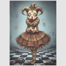Papel De Seda Decoupage Paper Melancholic Clown 
