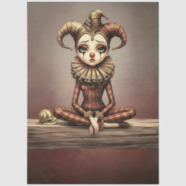 Papel De Seda Decoupage Paper Melancholic Clown 