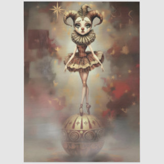 Papel De Seda Decoupage Paper Melancholic Clown 