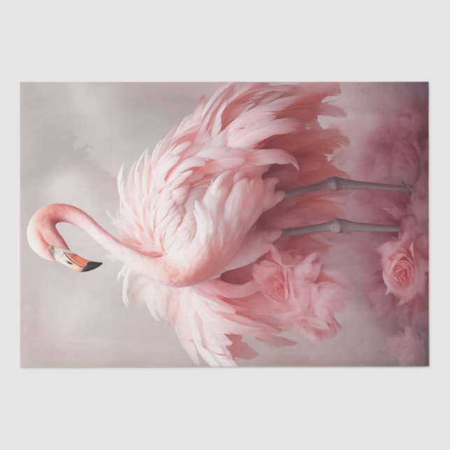 Papel De Seda Decoupage Pink Flamingo Starlight Splendor  (Frente )