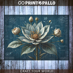 Papel De Seda Decoupage - Planta de uma flor -
