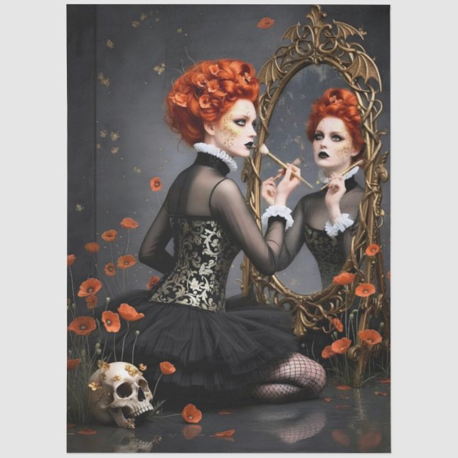 Papel De Seda Decoupage Poetic Gothic Motifs  (Frente )