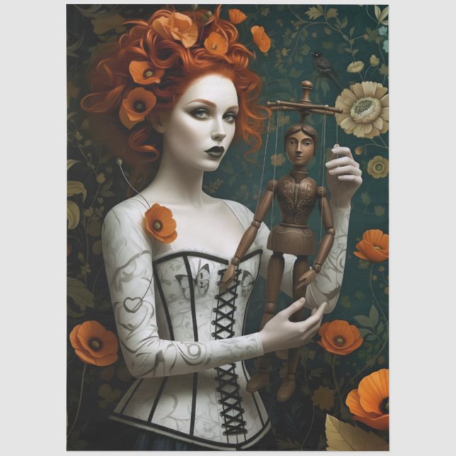 Papel De Seda Decoupage Poetic Gothic Motifs  (Frente )