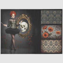 Papel De Seda Decoupage Poetic Gothic Motifs 