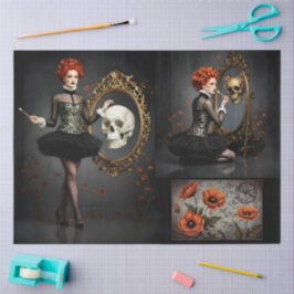Papel De Seda Decoupage Poetic Gothic Motifs 