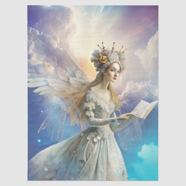 Papel De Seda Decoupage Princesa Celestial Enfeitiçada Etérea (Frente )