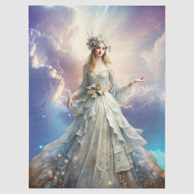 Papel De Seda Decoupage Princesa Etérea Enfeitiçada Celestial (Frente )