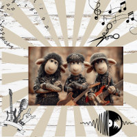 Decoupage Punk Rock Sheep Banda