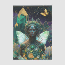 Papel De Seda Decoupage Rainha da Floresta Fantasia Sonhos Esmer