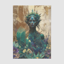 Papel De Seda Decoupage Rainha da Floresta Fantasia Sonhos Esmer