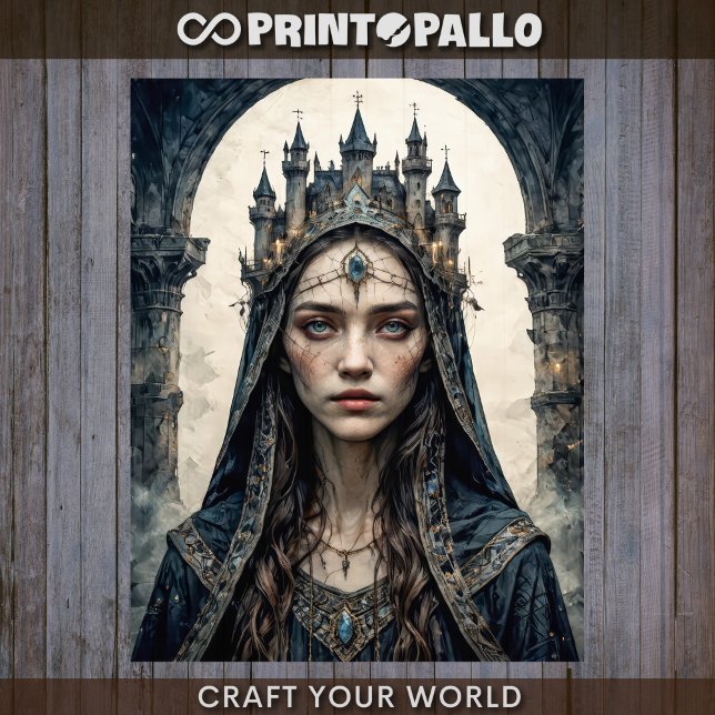 Papel De Seda Decoupage - Rainha do Castelo Negro -  (Criador carregado)