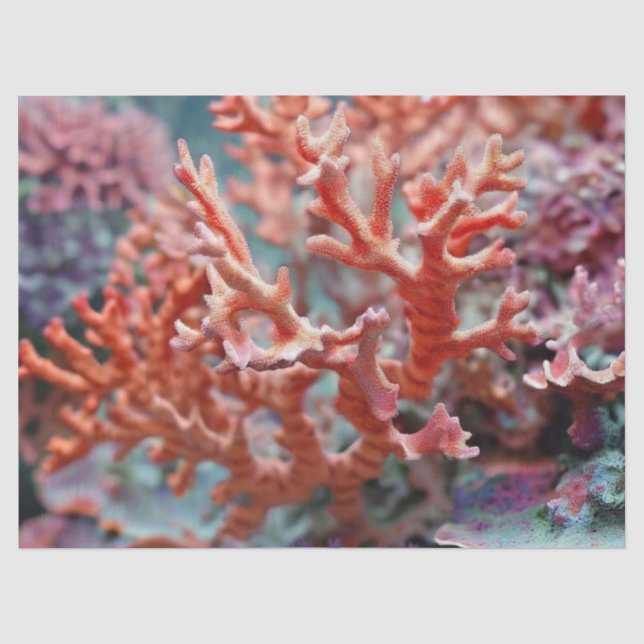 Papel De Seda Decoupage Recife de Coral (Frente )