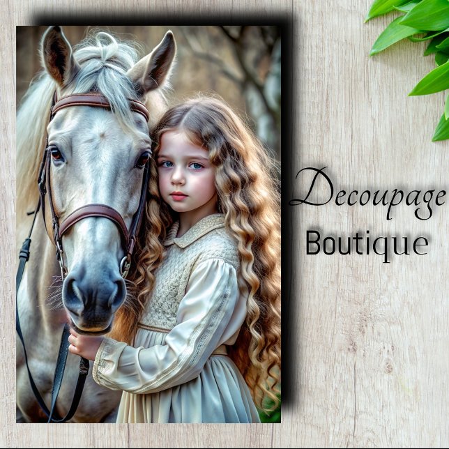 Papel De Seda Decoupage Rédeas Brancas (White Reins Decoupage Tissue Paper)