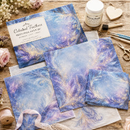 Papel De Seda Decoupage Redemoinho de Pena Frost Stardust Dourad