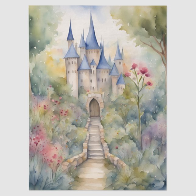 Papel De Seda Decoupage Retro Fairytale Castle (Frente )
